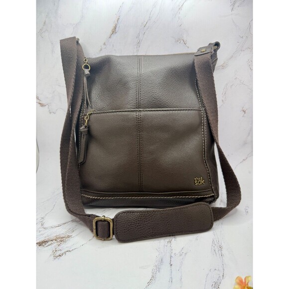 The Sak Lucia Leather Convertible Brown Crossbody Shoulder Bag Purse - Picture 1 of 16
